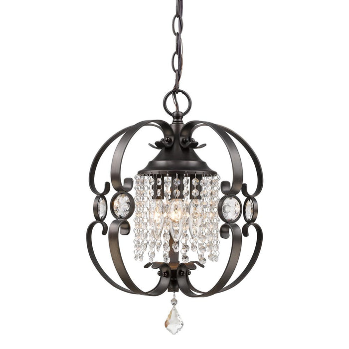 Golden 1323-SF EBB Three Light Semi-Flush Mount, Brushed Etruscan Bronze