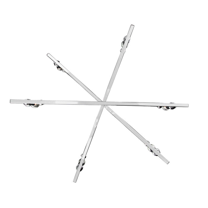 Golden 2360-6 CH Six Light Chandelier, Chrome