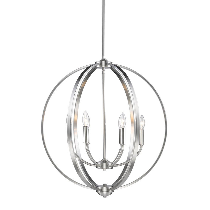 Golden 3167-6 PW Six Light Chandelier, Pewter