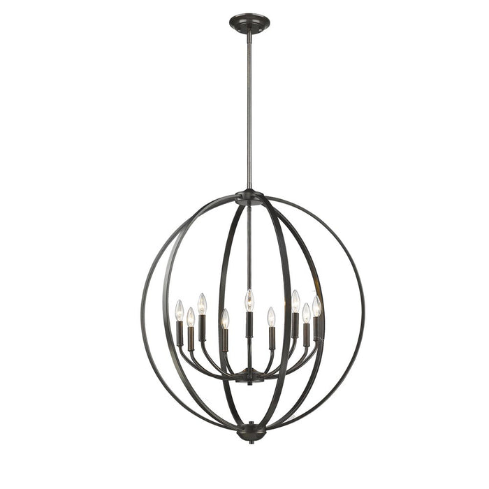 Golden 3167-9 EB Nine Light Chandelier, Etruscan Bronze