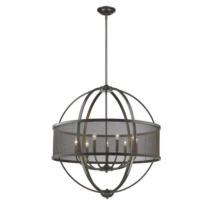 Golden 3167-9 EB-EB Nine Light Chandelier, Etruscan Bronze