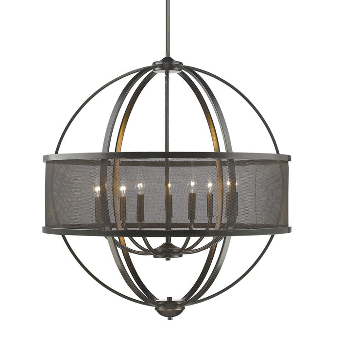 Golden 3167-9 EB-EB Nine Light Chandelier, Etruscan Bronze