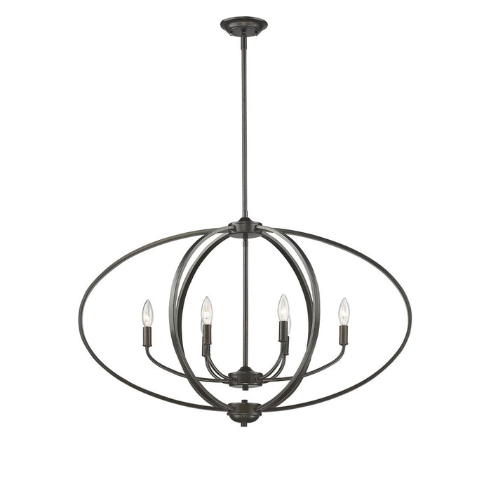 Golden 3167-LP EB Six Light Linear Pendant, Etruscan Bronze