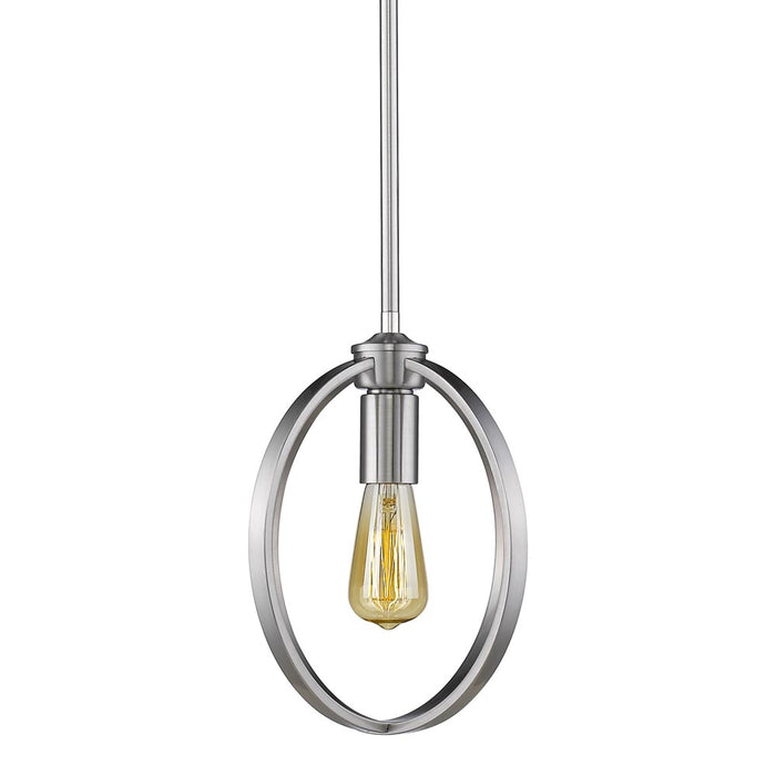 Golden 3167-M1L PW One Light Mini Pendant, Pewter