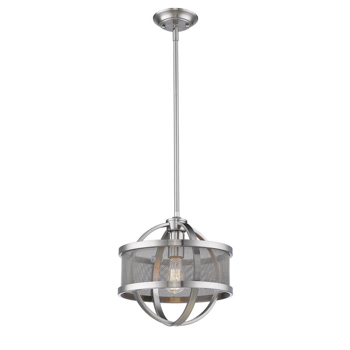 Golden 3167-M1L PW-PW One Light Mini Pendant, Pewter