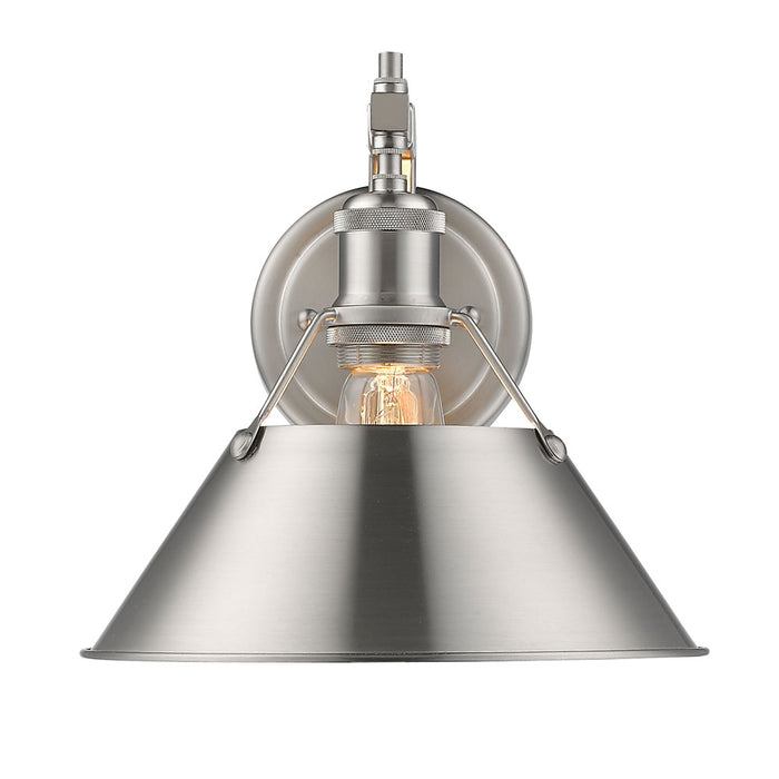 Golden 3306-1W PW-PW One Light Wall Sconce, Pewter
