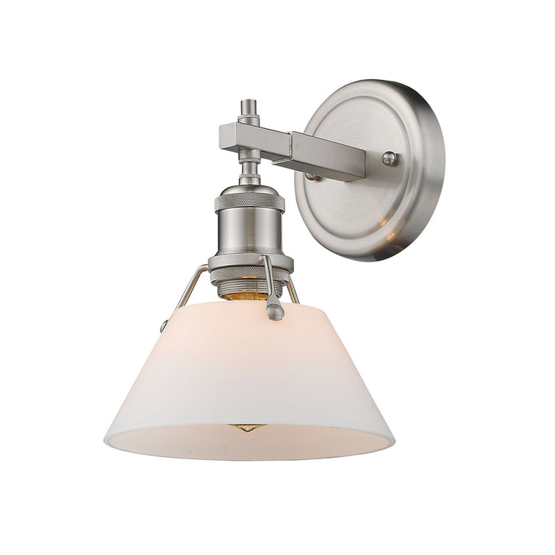 Golden 3306-BA1 PW-OP One Light Bath Vanity, Pewter
