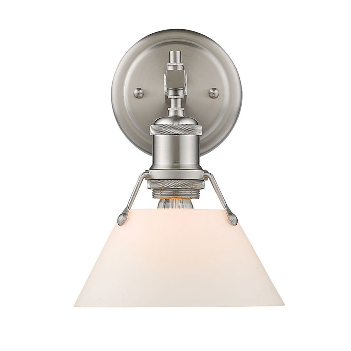 Golden 3306-BA1 PW-OP One Light Bath Vanity, Pewter
