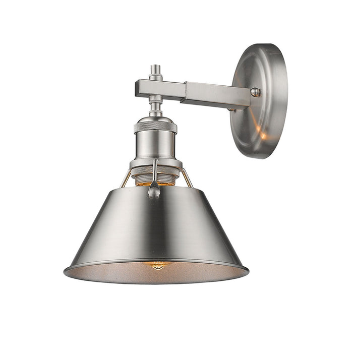 Golden 3306-BA1 PW-PW One Light Bath Vanity, Pewter
