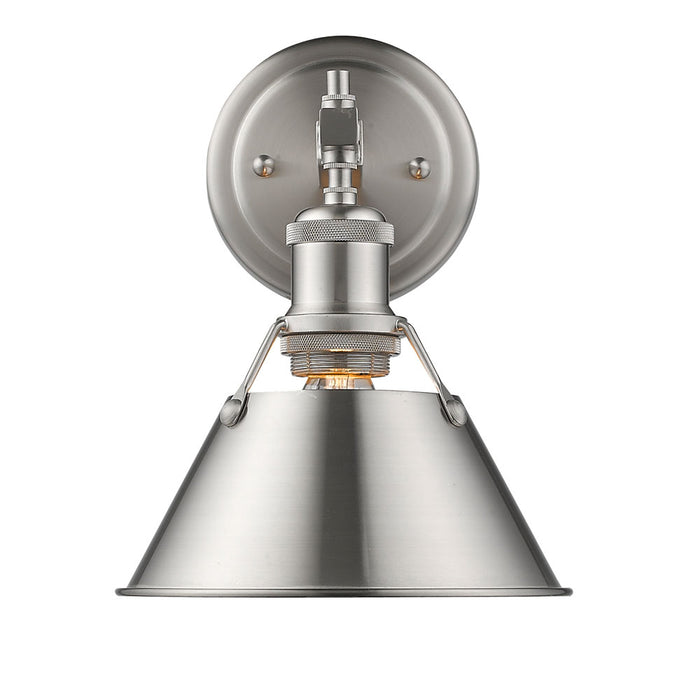 Golden 3306-BA1 PW-PW One Light Bath Vanity, Pewter