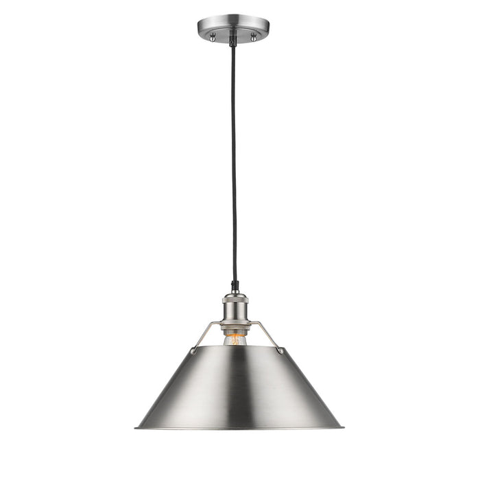 Golden 3306-L PW-PW One Light Pendant, Pewter