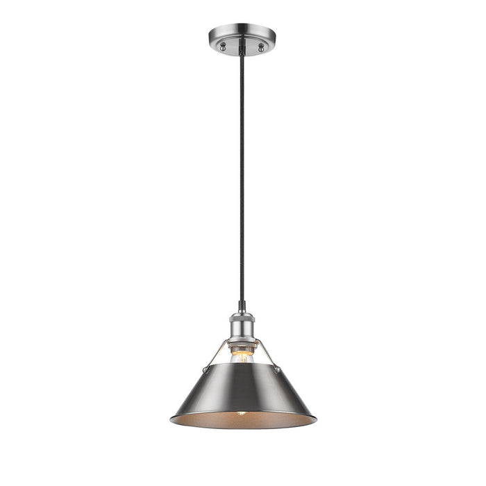 Golden 3306-M PW-PW One Light Pendant, Pewter