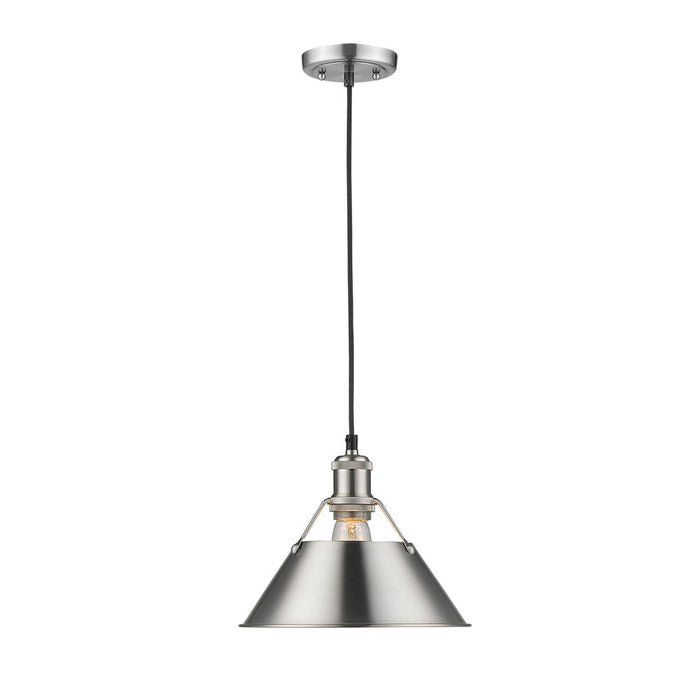 Golden 3306-M PW-PW One Light Pendant, Pewter