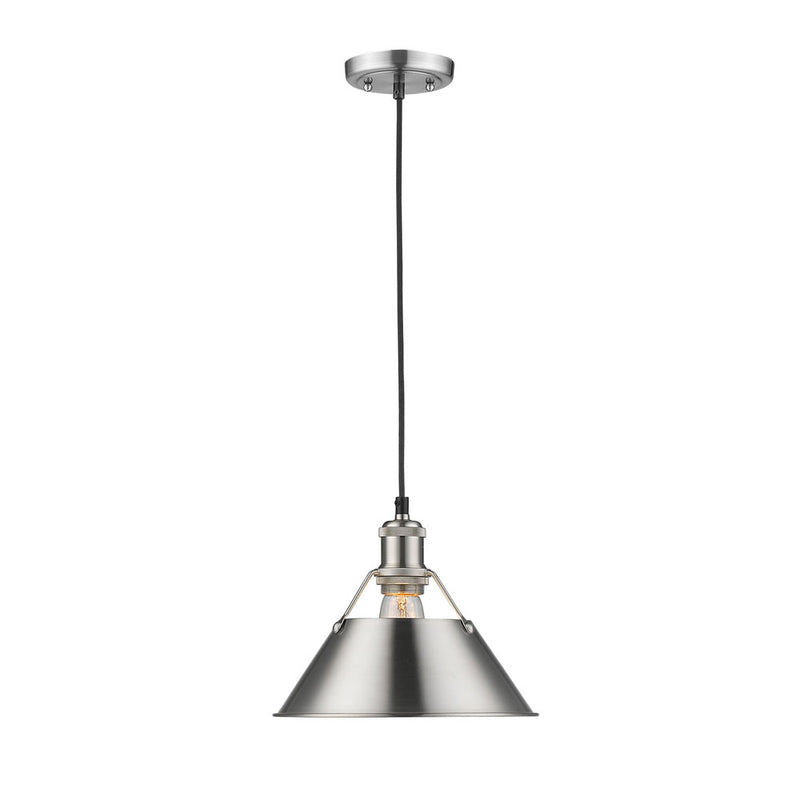 Golden 3306-M PW-PW One Light Pendant, Pewter