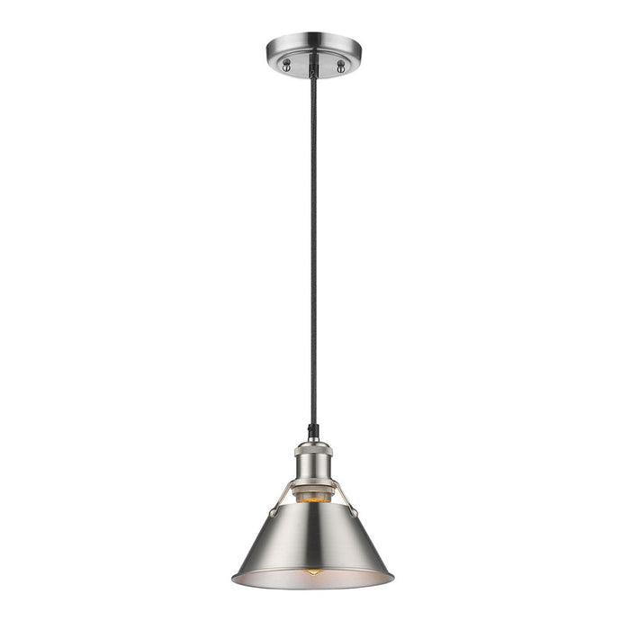 Golden 3306-S PW-PW One Light Mini Pendant, Pewter