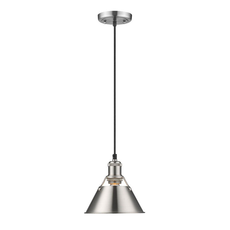 Golden 3306-S PW-PW One Light Mini Pendant, Pewter