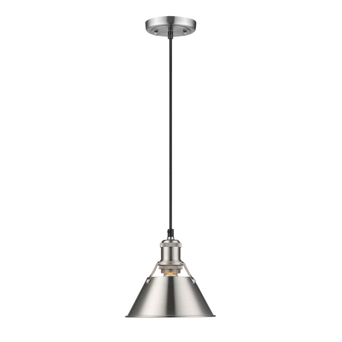 Golden 3306-S PW-PW One Light Mini Pendant, Pewter