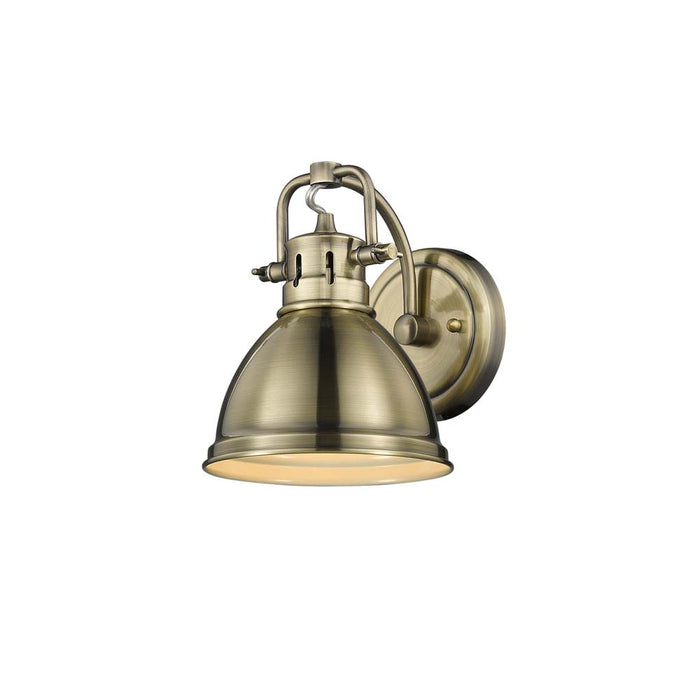 Golden 3602-BA1 AB-AB One Light Bath Vanity, Aged Brass