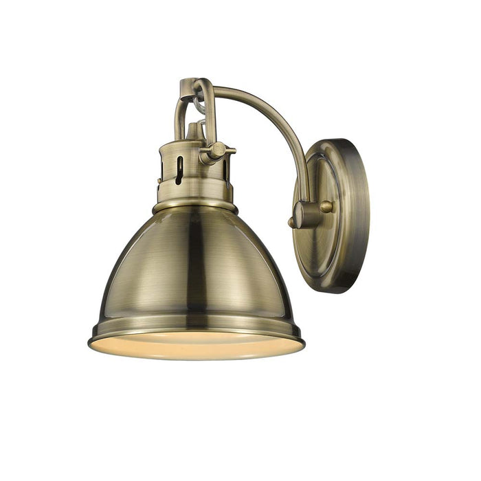 Golden 3602-BA1 AB-AB One Light Bath Vanity, Aged Brass