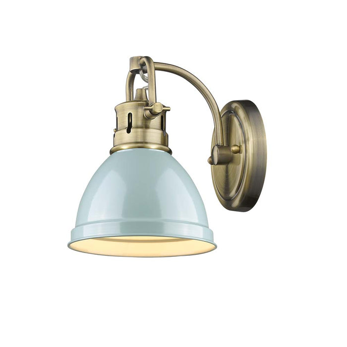 Golden 3602-BA1 AB-SF One Light Bath Vanity, Aged Brass
