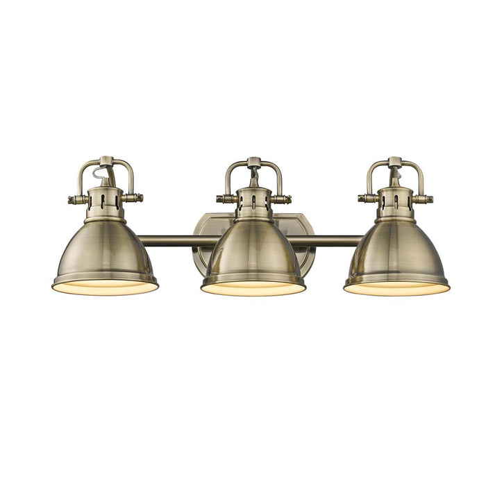 Golden 3602-BA3 AB-AB Three Light Bath Vanity, Aged Brass