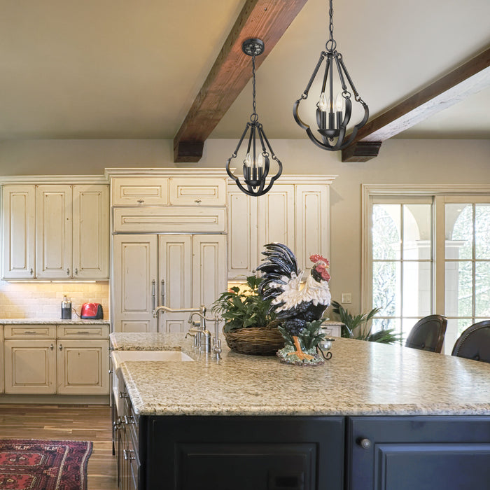 Golden 5926-SF ABZ Three Light Semi-Flush Mount, Aged Bronze