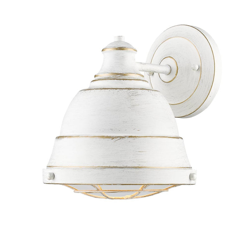 Golden 7312-1W FW One Light Wall Sconce, French White