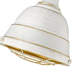 Golden 7312-S FW One Light Mini Pendant, French White