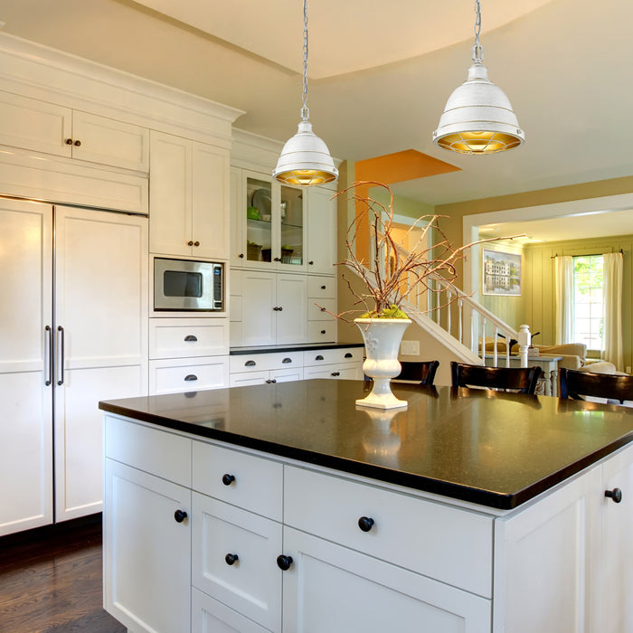 Golden 7312-S FW One Light Mini Pendant, French White