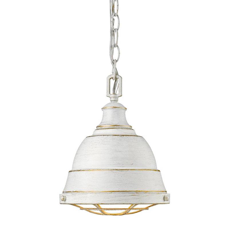 Golden 7312-S FW One Light Mini Pendant, French White