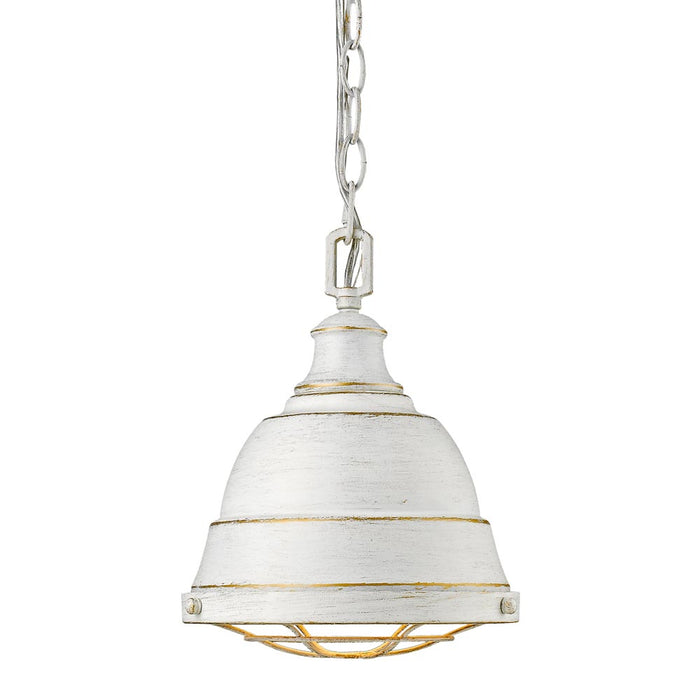 Golden 7312-S FW One Light Mini Pendant, French White