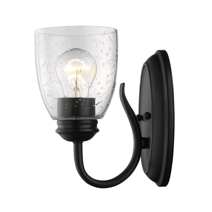 Golden 8001-BA1 BLK-SD One Light Bath Vanity, Matte Black
