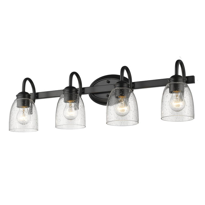 Golden 8001-BA4 BLK-SD Four Light Bath Vanity, Matte Black