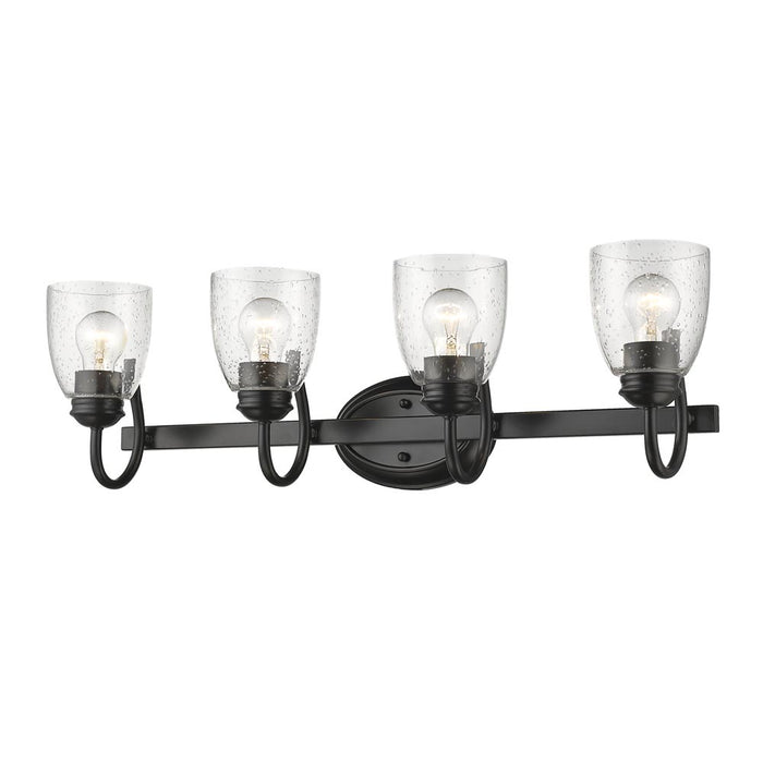Golden 8001-BA4 BLK-SD Four Light Bath Vanity, Matte Black