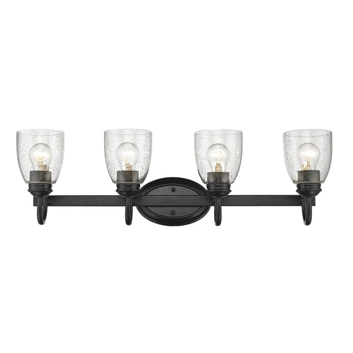 Golden 8001-BA4 BLK-SD Four Light Bath Vanity, Matte Black