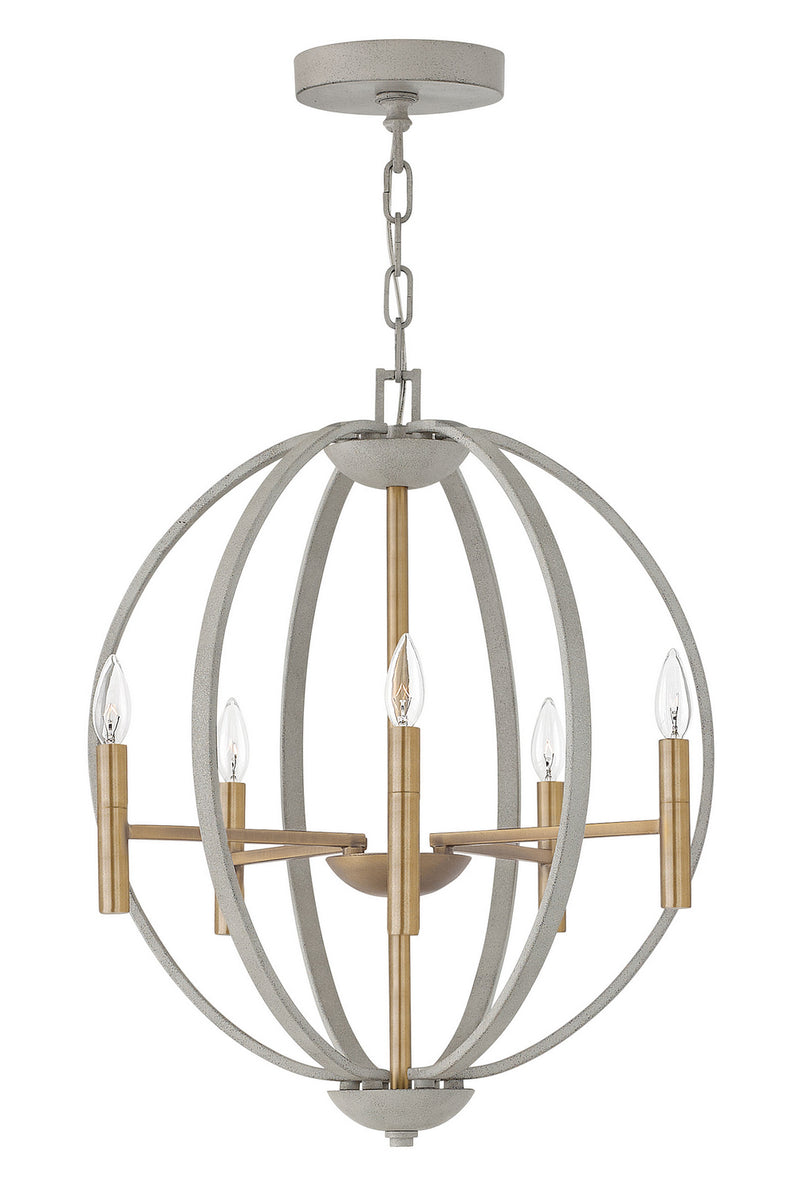 Hinkley 3466CG LED Foyer Pendant, Cement Gray