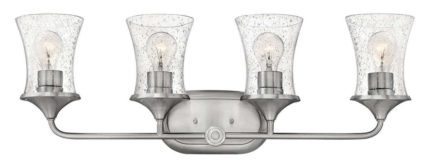 Hinkley 51804BN-CL LED Bath, Brushed Nickel with Clear glass