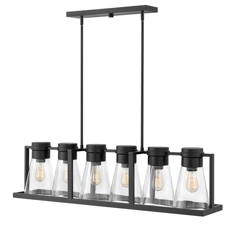 Hinkley 63306BK-CL LED Linear Chandelier, Black