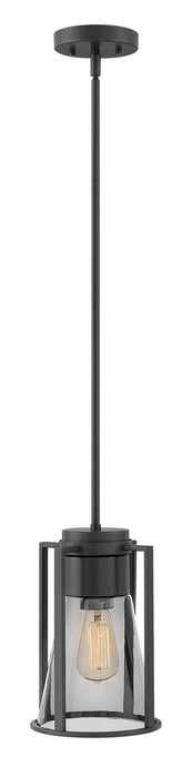 Hinkley 63307BK-SM LED Pendant, Black with Smoked glass