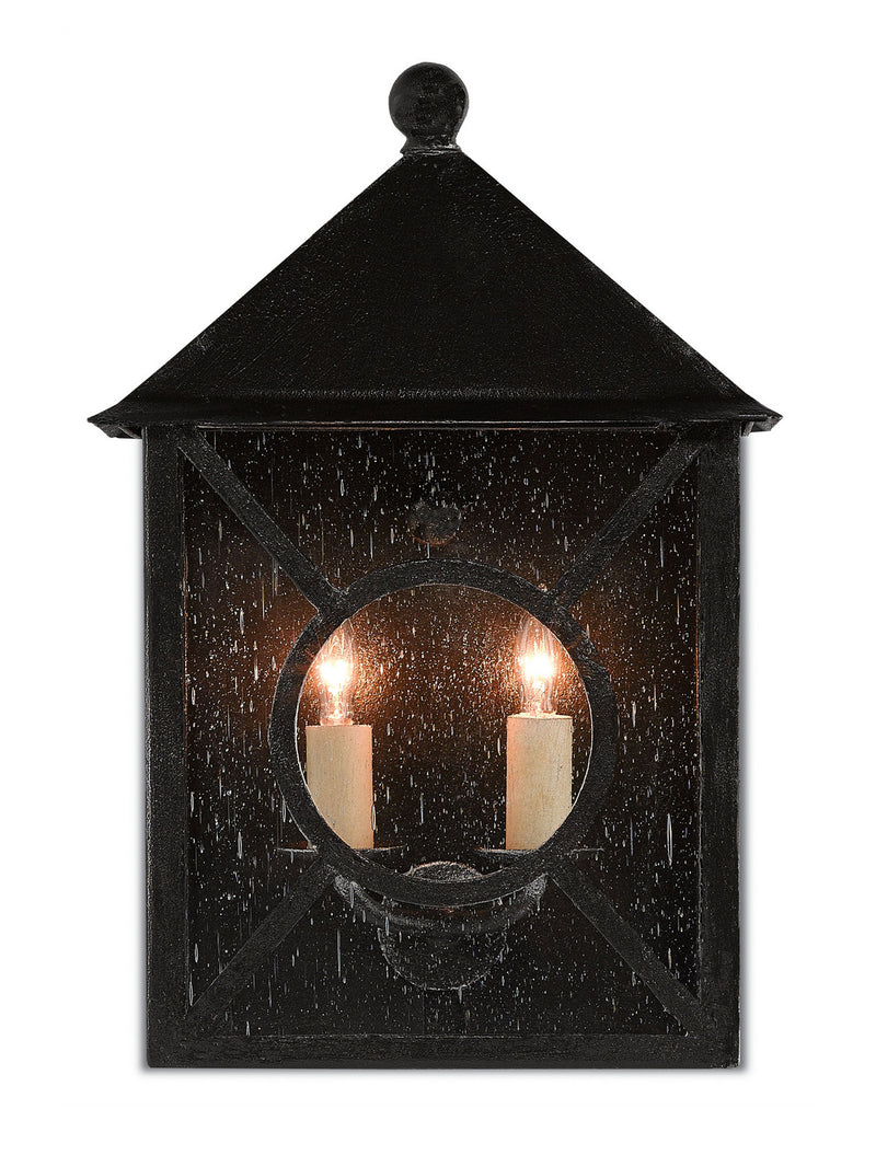 Currey and Company 5500-0003 Two Light Outdoor Wall Sconce, Midnight