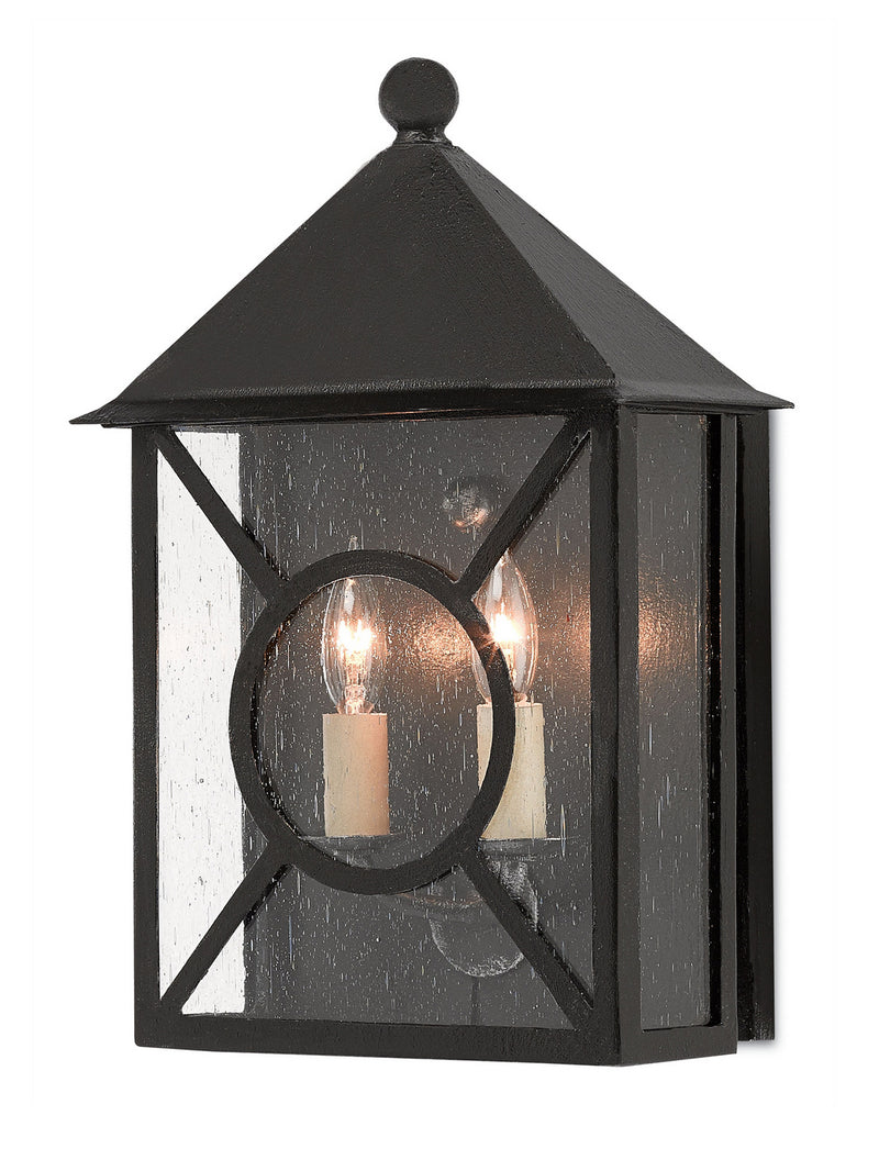 Currey and Company 5500-0003 Two Light Outdoor Wall Sconce, Midnight