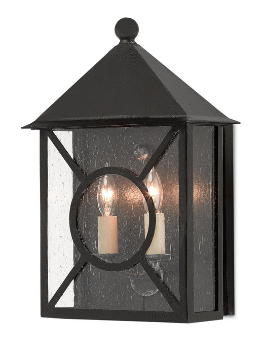 Currey and Company 5500-0003 Two Light Outdoor Wall Sconce, Midnight