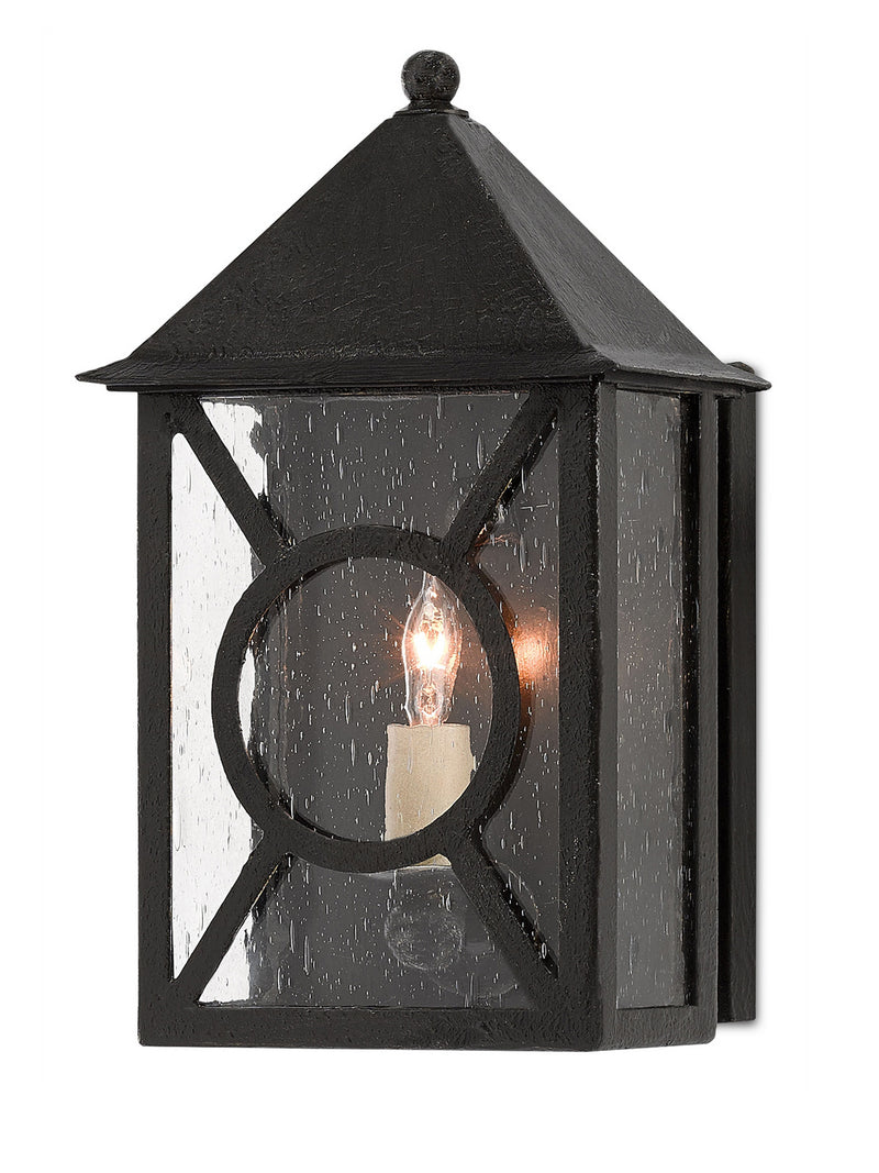 Currey and Company 5500-0004 One Light Outdoor Wall Sconce, Midnight