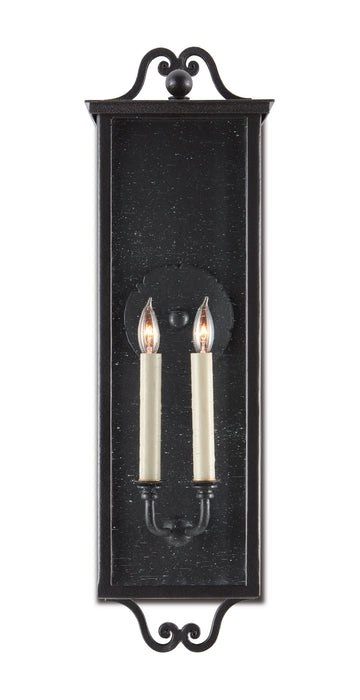 Currey and Company 5500-0008 Two Light Outdoor Wall Sconce, Midnight