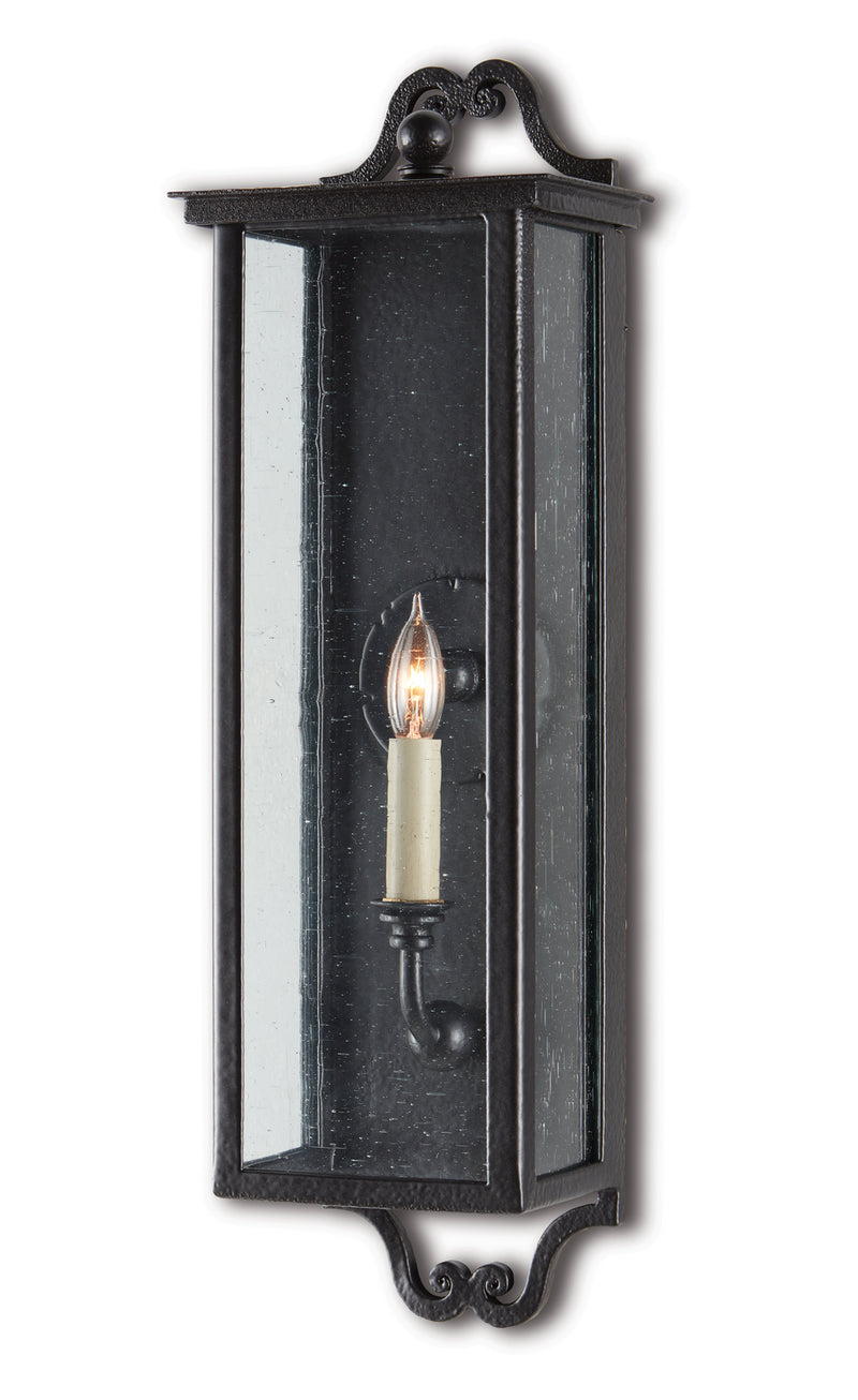 Currey and Company 5500-0009 One Light Outdoor Wall Sconce, Midnight