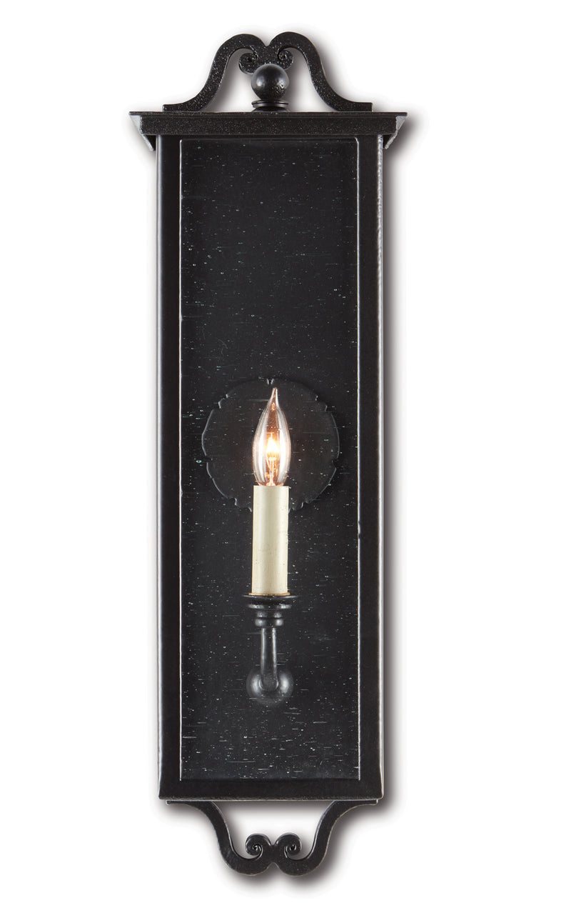 Currey and Company 5500-0009 One Light Outdoor Wall Sconce, Midnight