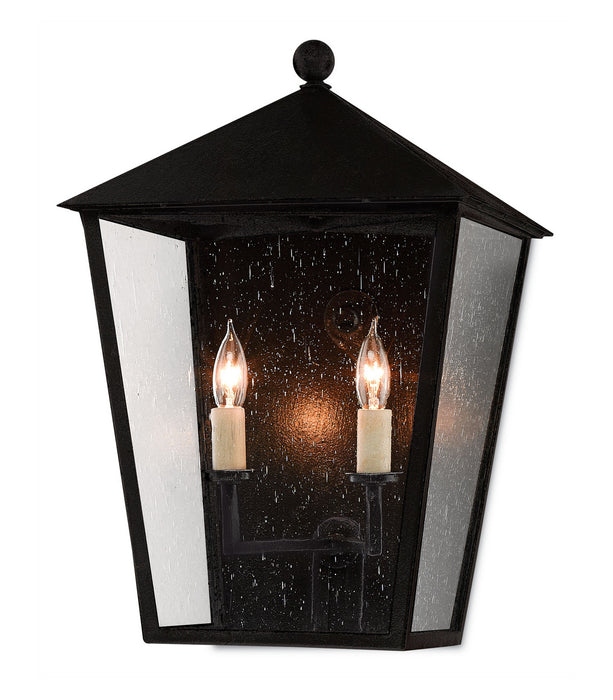 Currey and Company 5500-0011 Two Light Outdoor Wall Sconce, Midnight