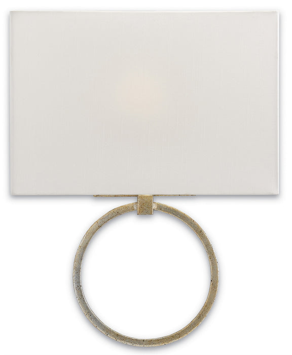 Currey and Company 5900-0003 One Light Wall Sconce, Silver Granello