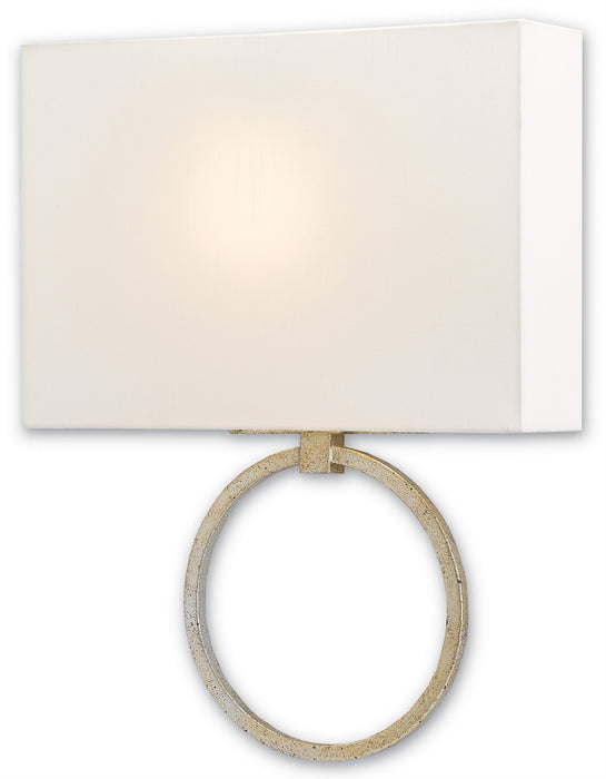 Currey and Company 5900-0003 One Light Wall Sconce, Silver Granello