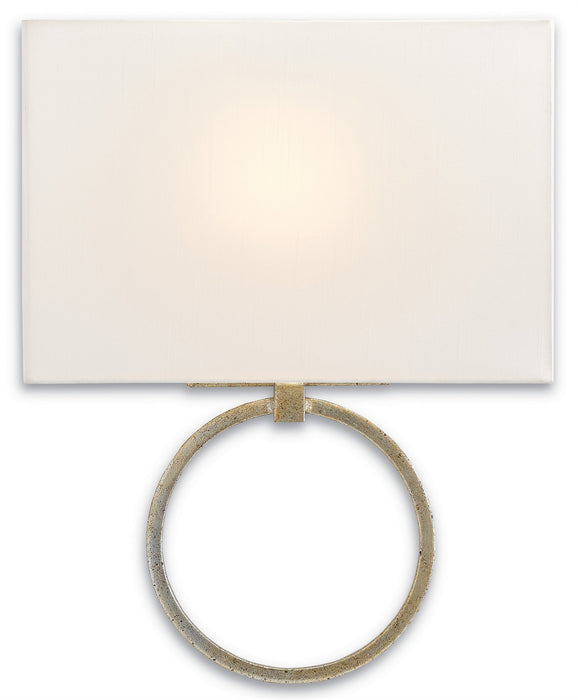 Currey and Company 5900-0003 One Light Wall Sconce, Silver Granello